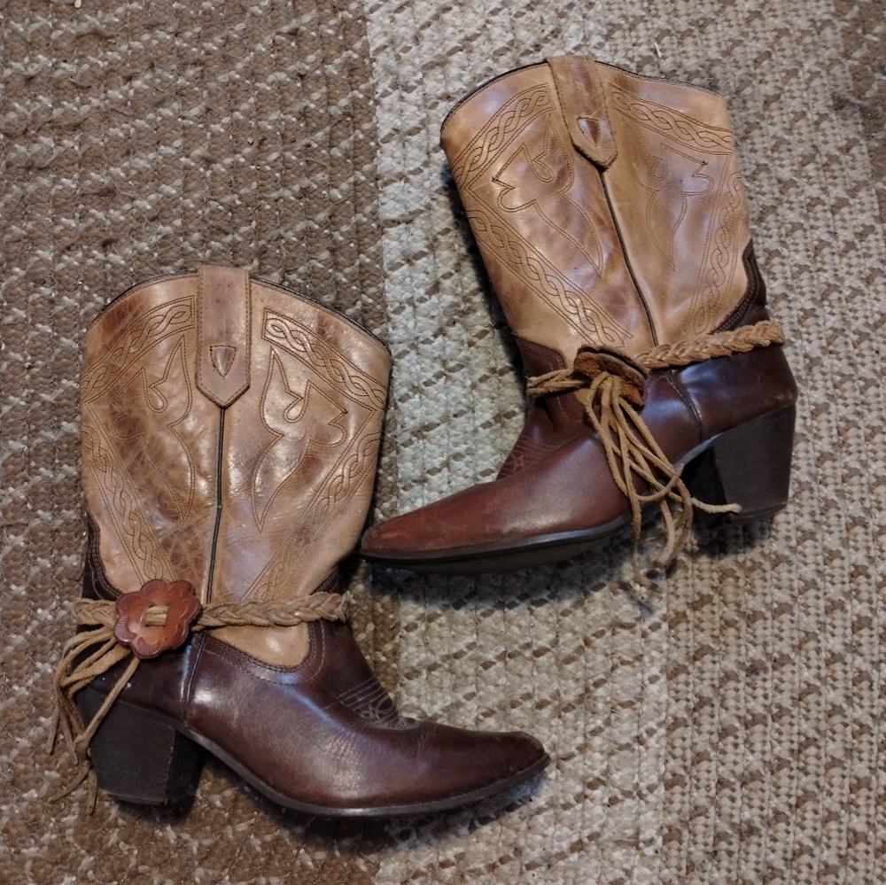 Oak Tree Farms Leather Western Boots